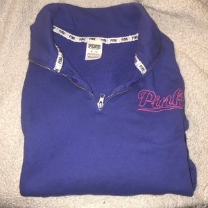 VS pink quarter zip